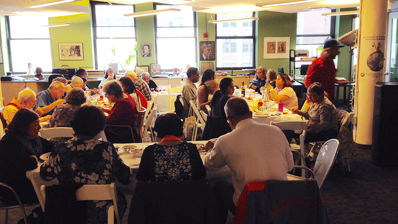 A Seder feast in Manhattan sponsored by the Communist Party