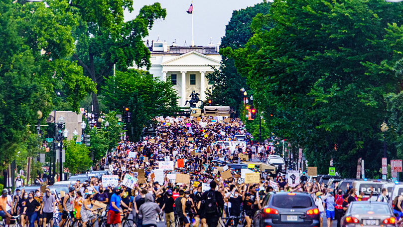 Black Lives Matter protests continue at Trump’s doorstep