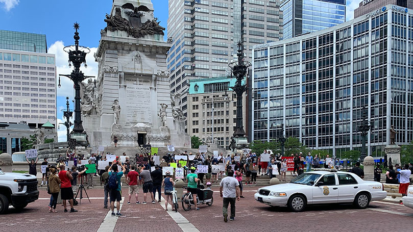 Peaceful protests in Indianapolis met with police violence