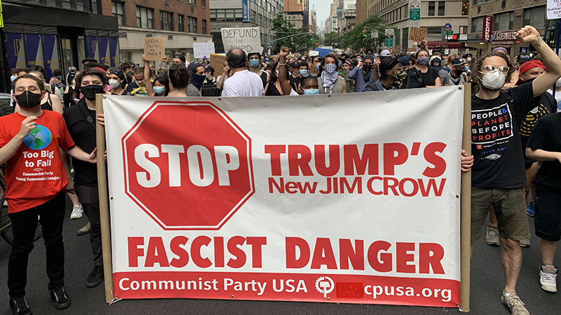 Young communists in NYC protest police violence
