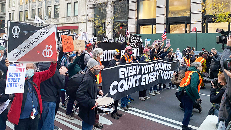 New Yorkers march to defend the vote
