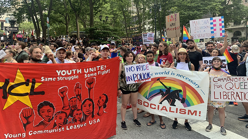 Young communists take to the streets for Pride Month