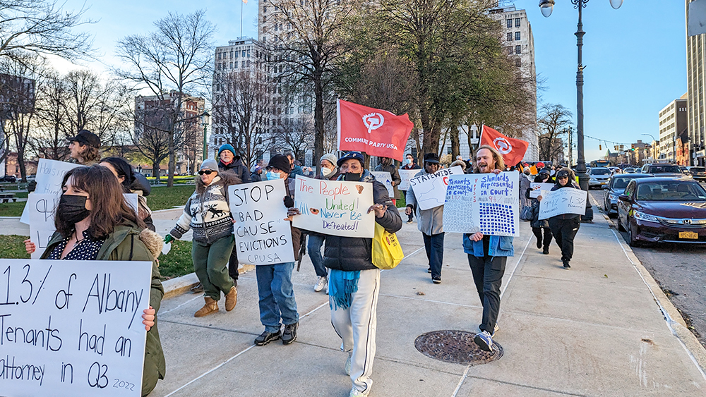 NY CP joins Albany tenant protest