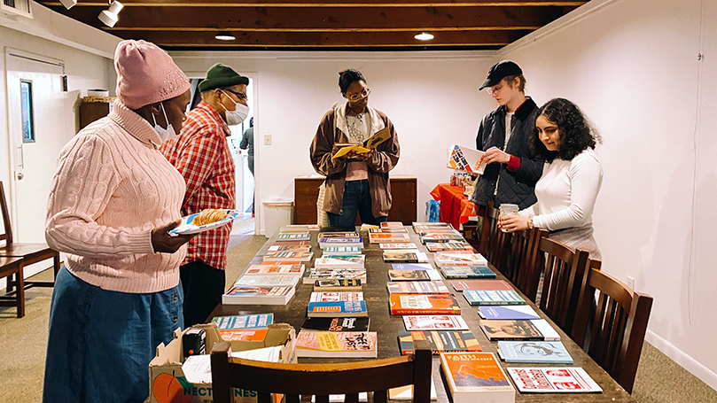 Detroit reds celebrate Red Books Day