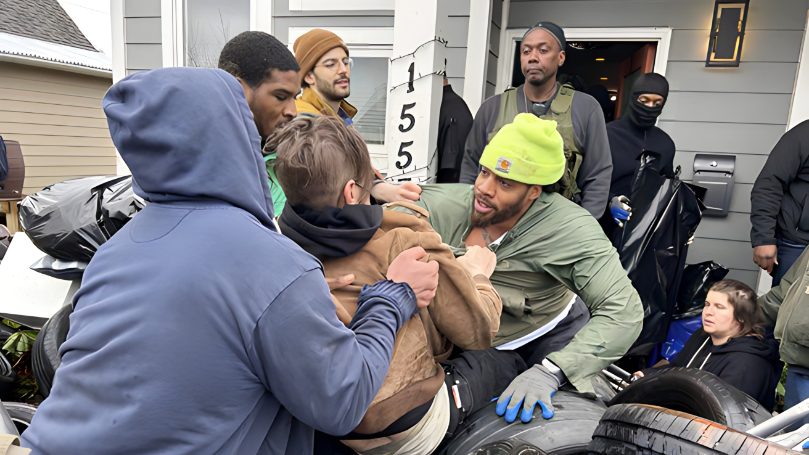 CP and housing activists in Detroit: “All evictions got to stop!”