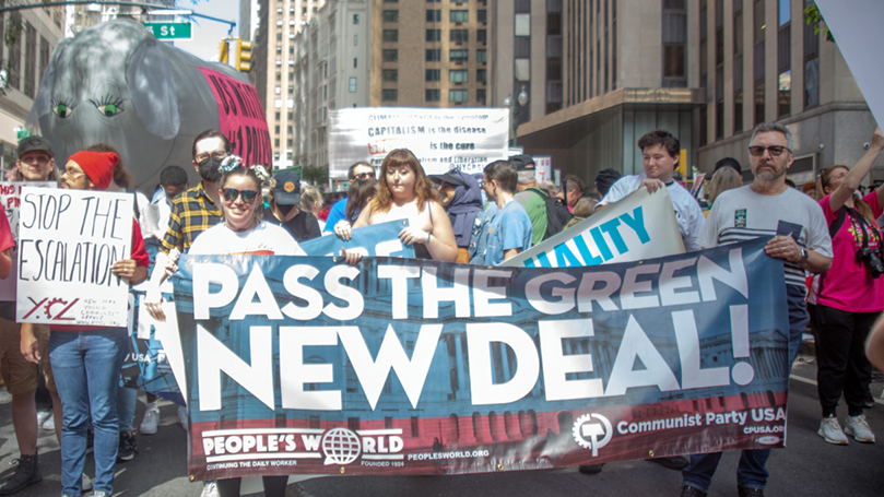 CP and YCL marches to end fossil fuels and war