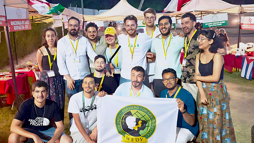 Communist youth report to international conference in Cyprus