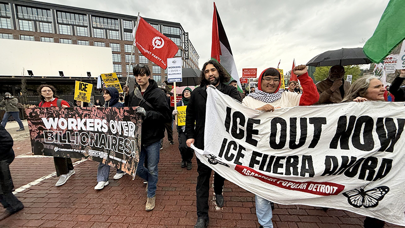 CPUSA clubs showed up for May Day